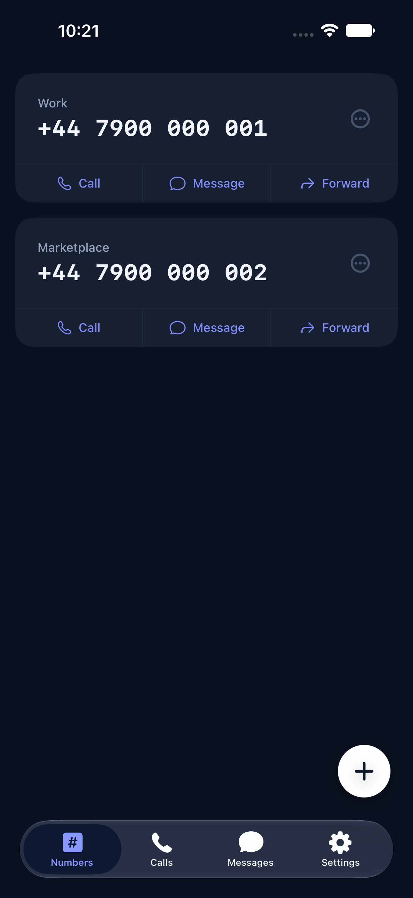Numbel app screen